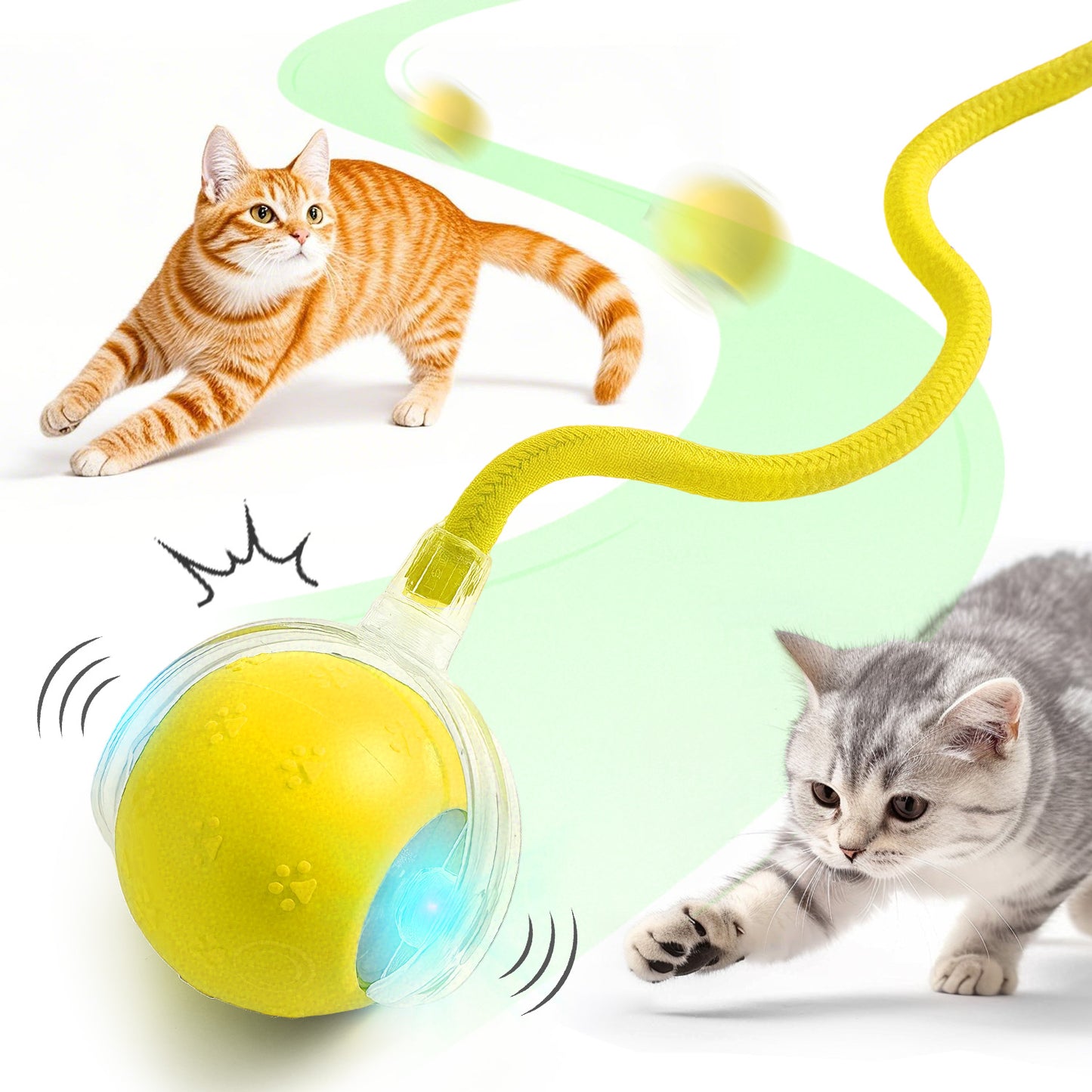 Upgraded Interactive Electric Rolling Ball with Teasing Tail