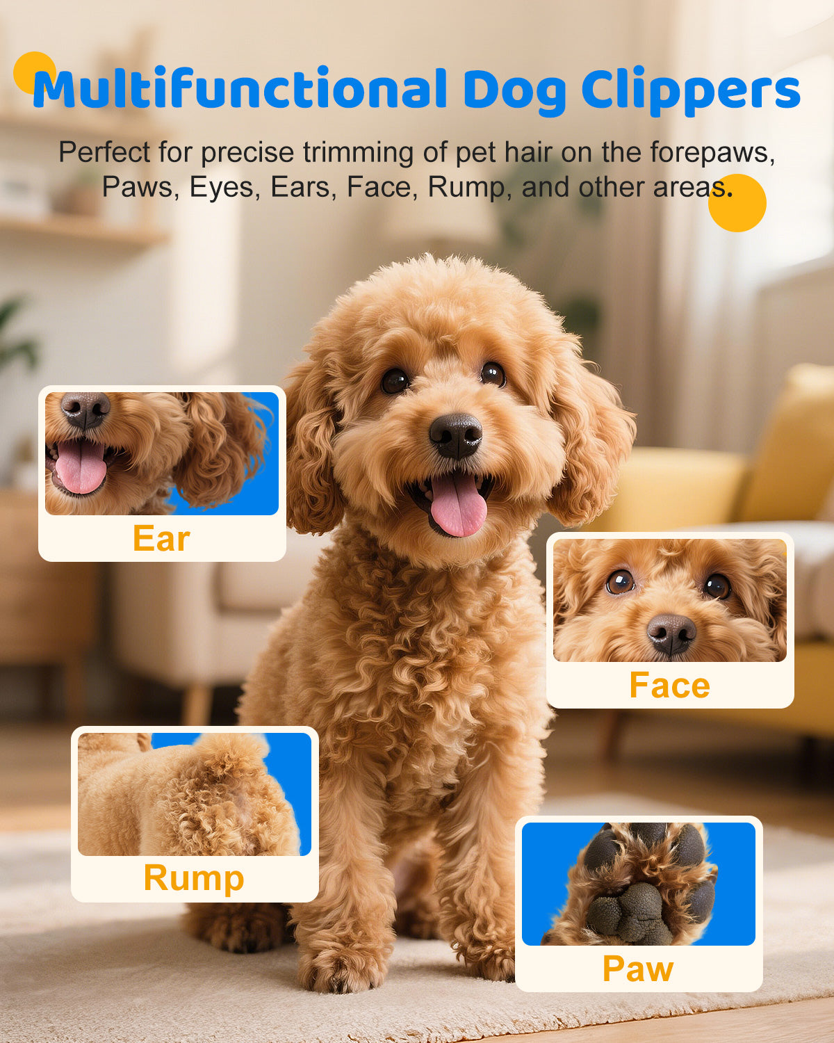 2025 Upgraded Safety Electric Paw Trimmer for Dogs and Cats Paw Cleaner