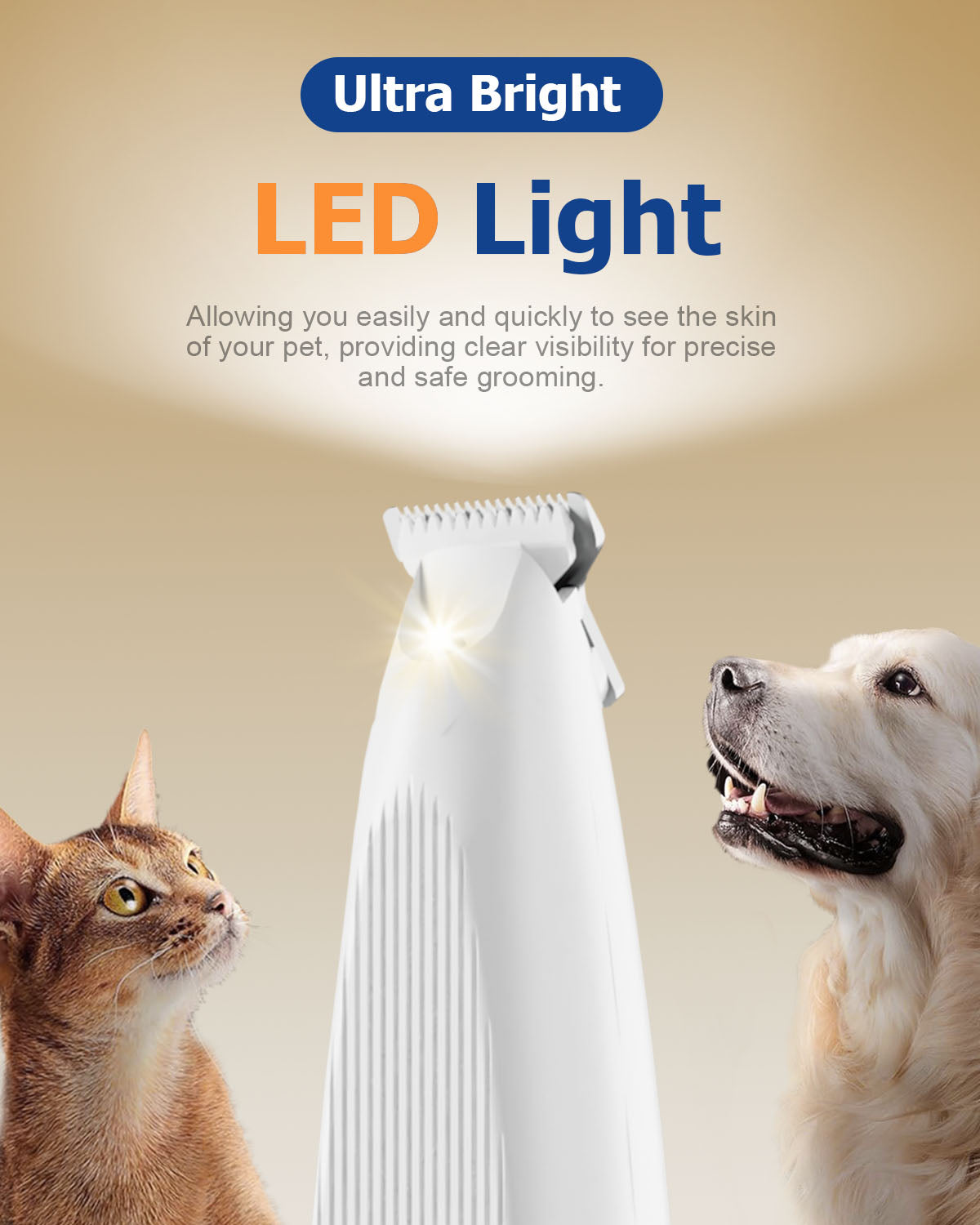 35dB Low Noise Precision Pet Paw Trimmer for Dogs Cats Grooming Clippers
